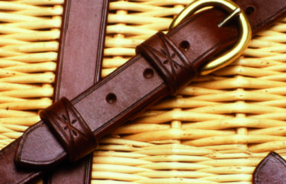 Detail of Leather work on Fishing Creel