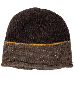 The Donegal  Wool Beanie Hat - Nut Brown