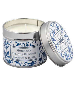 Scented Candle in a Tin - Moroccan Orange Blossom
