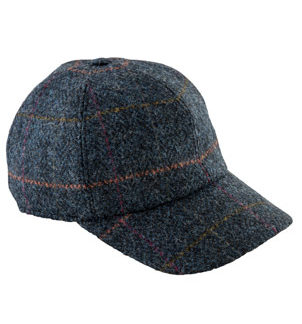Blue Tweed Baseball Cap