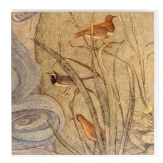 Wagtail Greeting Card by Phoebe Traquair