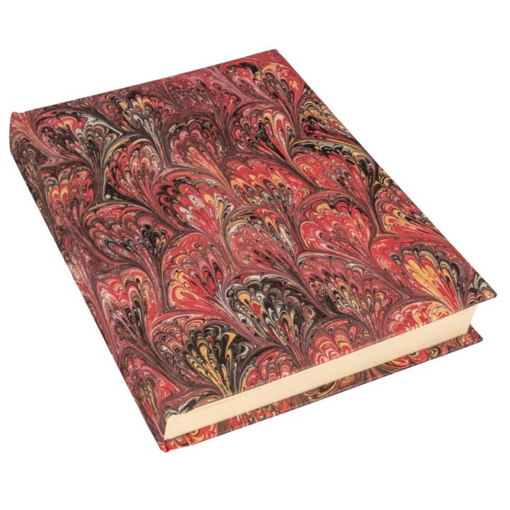 Hand Marbled Red Notebook