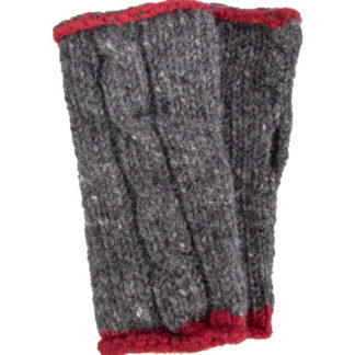 The Donegal-Wool Mittens-Charcoal-Grey