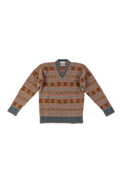 The Prince of Wales Fair Isle V Neck Jumper