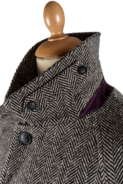 The Corrib - Mens Classic Tweed Overcoat Cuff Detail
