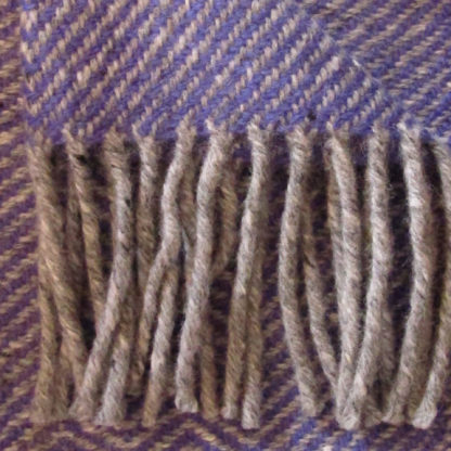 Meadow-Wool Throws-Bluebell Blue-Detail