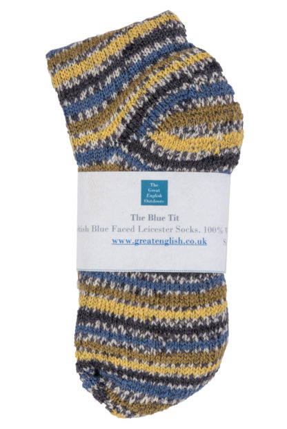 The Blue Tit British Wool Socks Folded