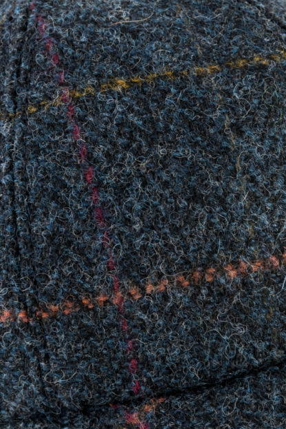 Blue Tweed Baseball Cap Detail