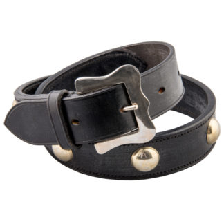 The Ostler Black Leather Belt