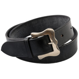 The Ploughmans Black Leather Belt