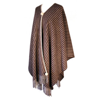 The Horsemans-Wool Poncho-Brown