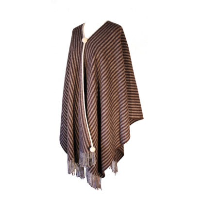 The Horsemans-Wool Poncho-Brown