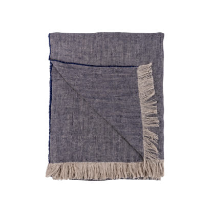 Irish-Linen-Blue-Herringbone-Throw