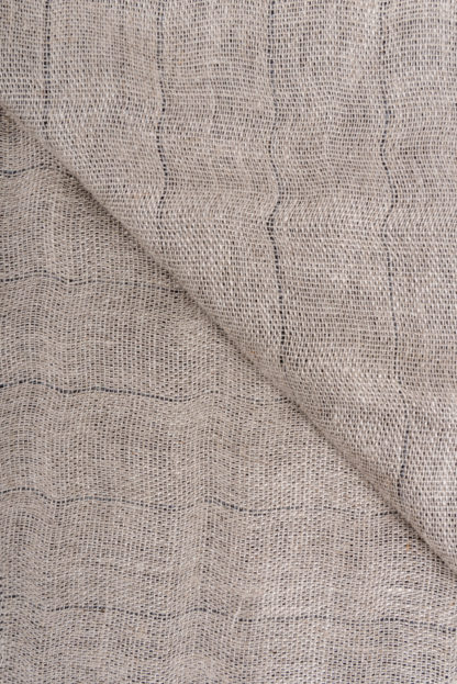 Irish Linen and wool dove grey Throw-Detail