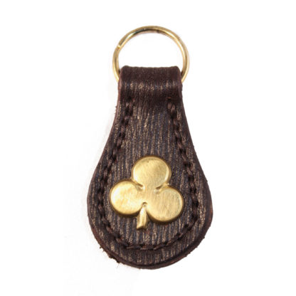 Leather-Irish-Shamrock-Key Ring