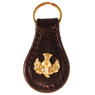 Leather-Scottish-Thistle-Key ring