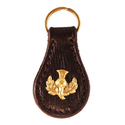 Leather-Scottish-Thistle-Key ring