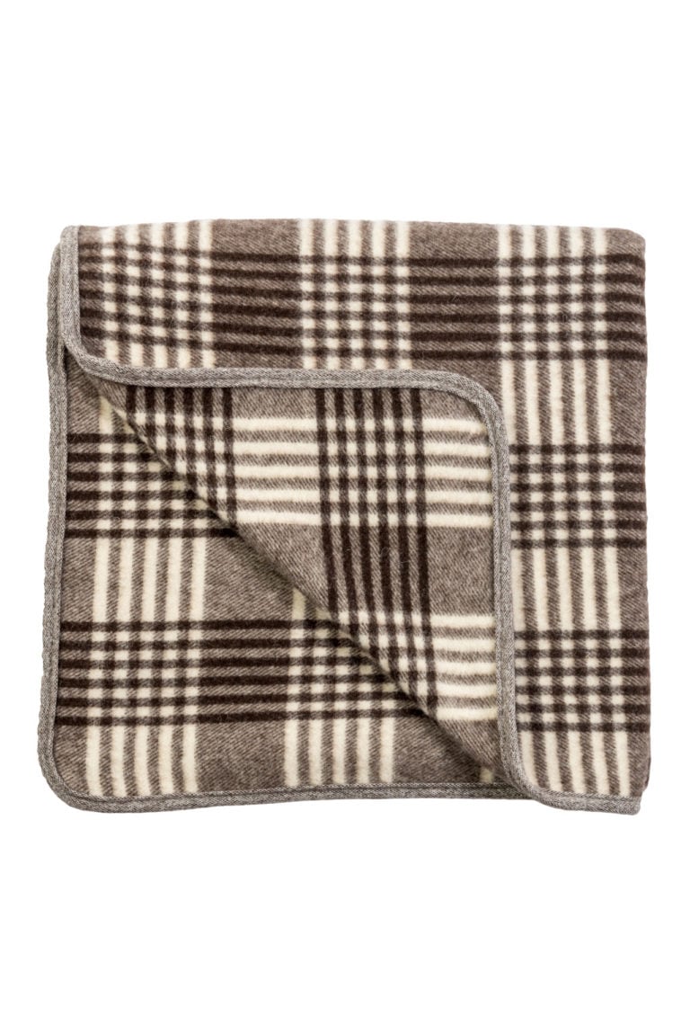 Spanish Wool Blanket Brown Check — Great English Outdoors