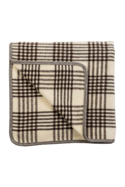 Spanish Wool Blanket Cream Check
