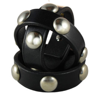 Leather Studded Cuff - Black