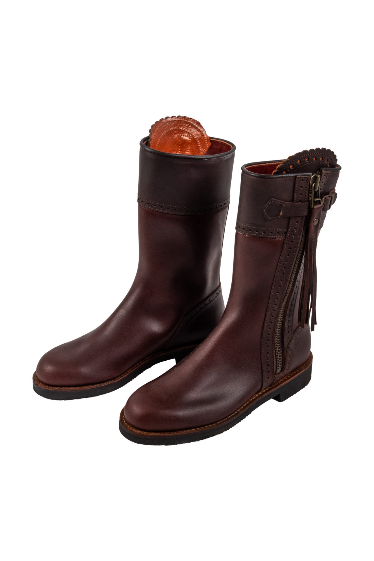 Spanish Leather Riding Boots - Short 