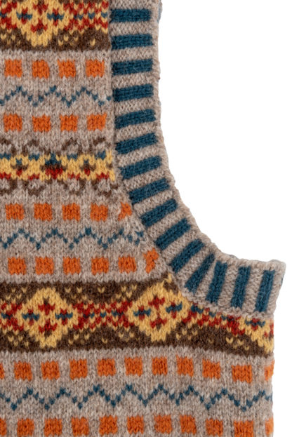 Prince of Wales Fair Isle Tank Top Arm Detail