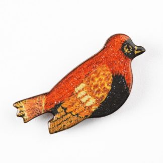 Little Red Bird Brooch