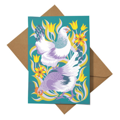 Hens Greeting Card