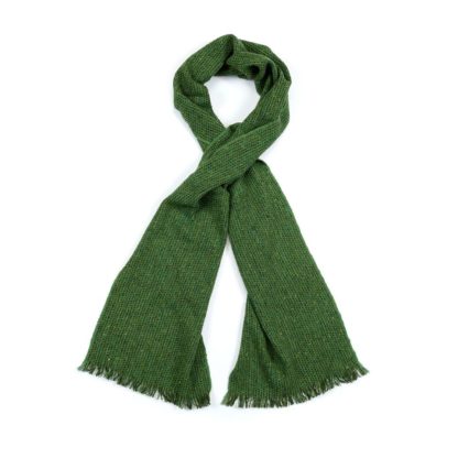 Irish Moss Green Cashmere and Wool Scarf