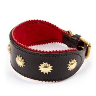 Leather Studded Sighthound Collar 2