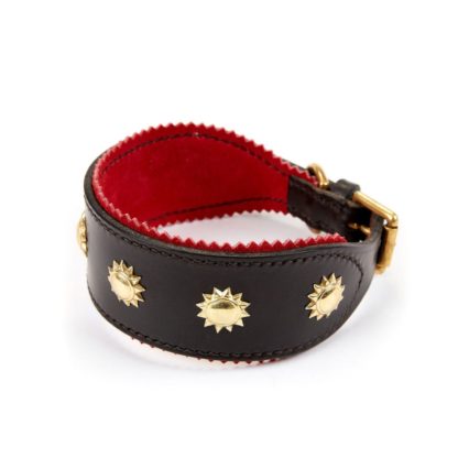 Leather Studded Sighthound Collar 2