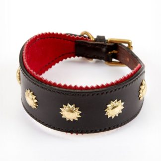 Leather Studded Sighthound Collar