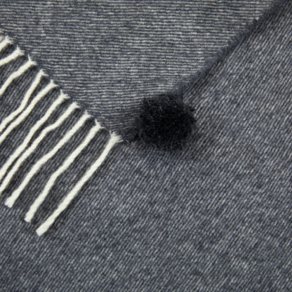 Spanish Wool Poncho Detail Grey
