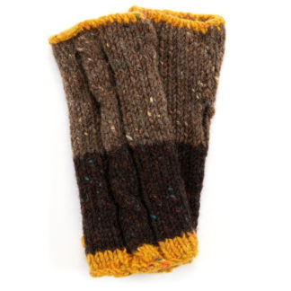 The Donegal Wool Mittens - Nut Brown