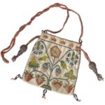 17th century silk embroidered purse NMS