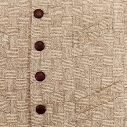 Mens Cinch Back Tweed Waistcoat Detail 2