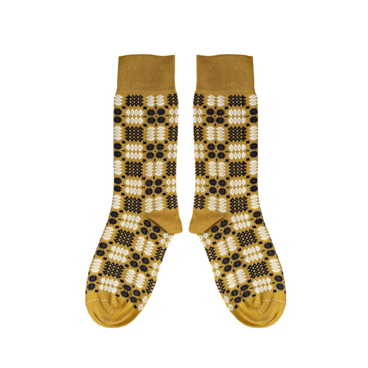 Welsh Tapestry Socks Gold 1