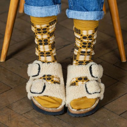 Welsh Tapestry Socks Gold 2