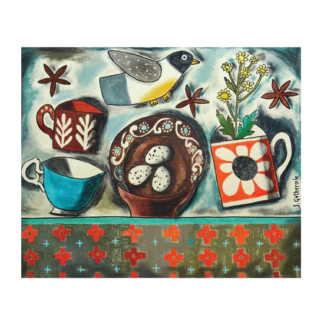 Birds Eggs and Bowl Card