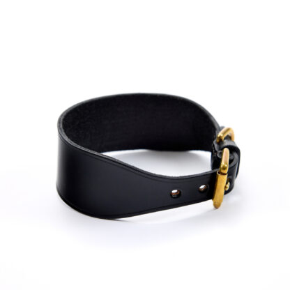 Classic English Leather Sighthound Collar Black 2