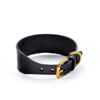 Classic English Leather Sighthound Collar Black