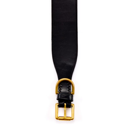 Classic English Leather Sighthound Collar Black Detail 2