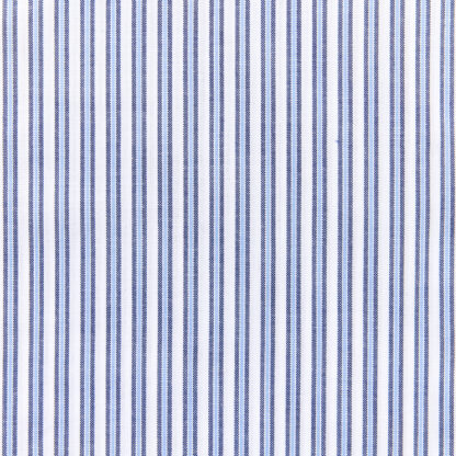 Men and Womens Blue and White Striped Cotton Pyjamas Detail