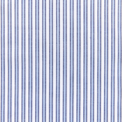 Men and Womens Blue and White Striped Cotton Pyjamas Detail