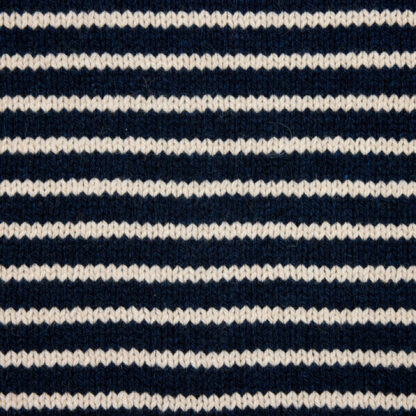 The Breton Womens Blue and White Striped Cashmere and Merino Wool Jumper Detail 3