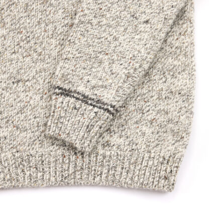 The Irish Celtic Mens Zip Neck Wool Jumper Detail