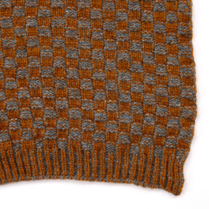 The Kipper Brick Stitch Wool Scarf Detail