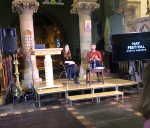 Katherine Rundell with Owen Sheers at Hay Festival Winter Weekend Katherine Rundell with Owen Sheers at Hay Festival Winter Weekend