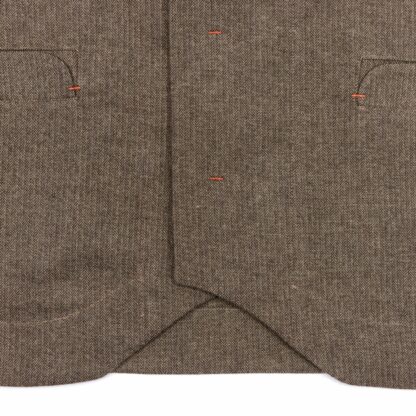 Chin West Jacket Brown Herringbone Detail 2