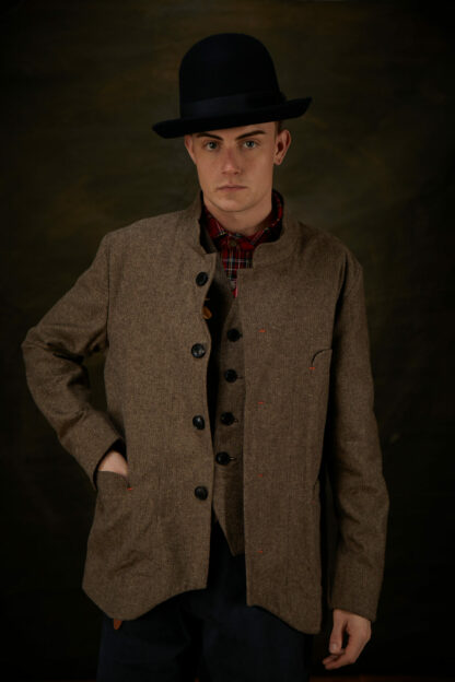 Chinwest Jacket Brown Herringbone 3